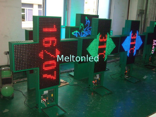 ROHS Resolusi Tinggi Color ganda Palang Scrolling LED Sign 2R1G1B 6944 titik / sqm